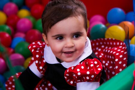 Pose child playing girl looking