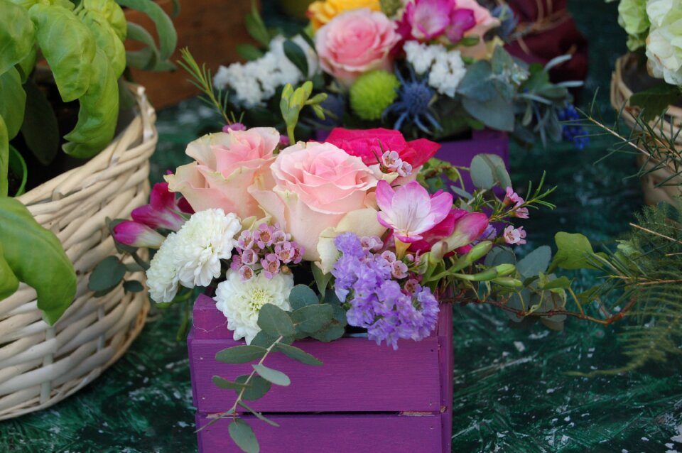 Nature leaf bouquet de fleurs