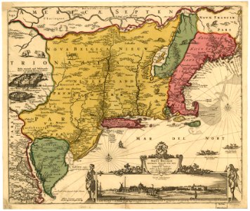 Novi Belgii Novaeque Angliae - nec non partis Virginiae tabula multis in locis emendata