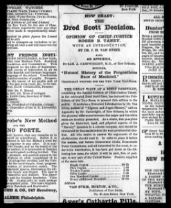 Now ready- the Dred Scott decision-Opinion of Chief-Justice Roger B. Taney ... LCCN2002735894