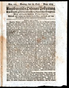 Nro. 223. Montag, Den 18. Sept. Anno 1815. Page 1