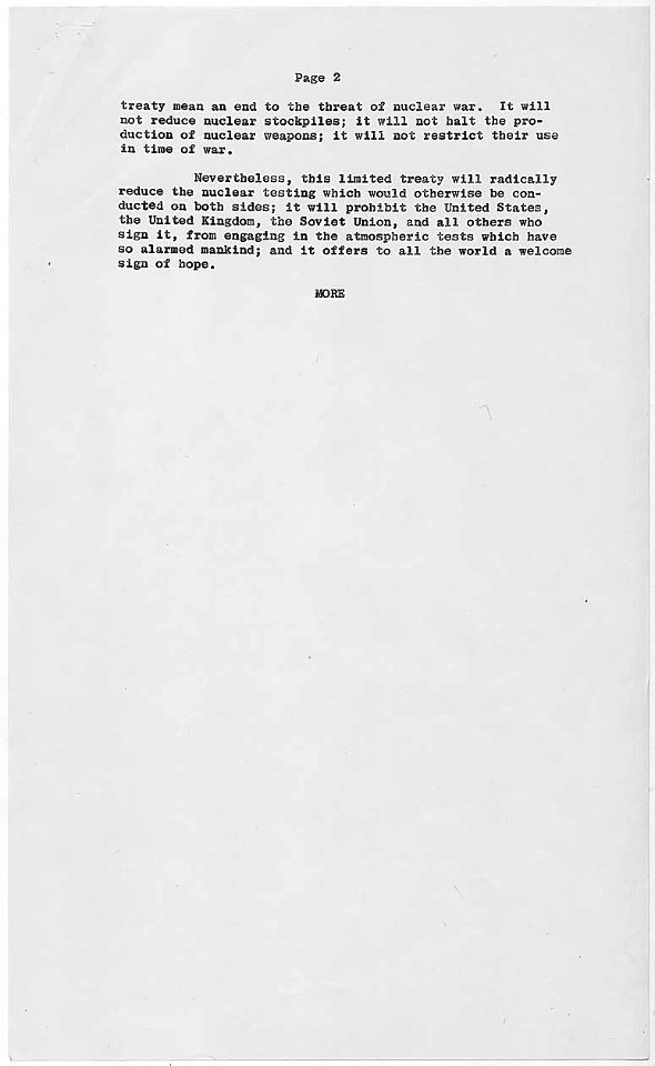 Remarks of the President in Nationwide Radio-TV Address, 26 July 1963 page 2
