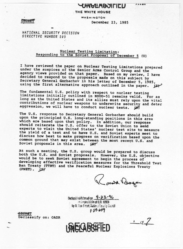 Nuclear Testing Limitation, Responding to the Soviet Proposal of December 5 - NARA - 198316