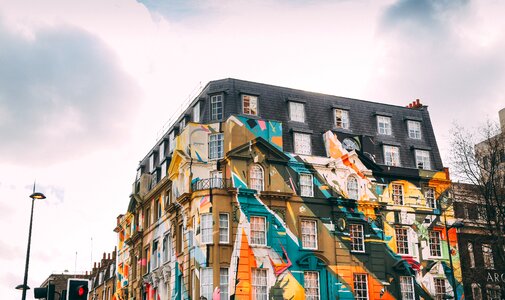 Landmark colorful art