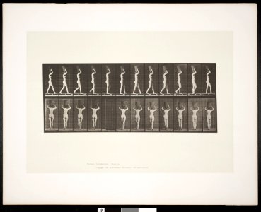 Nude woman walking and carrying basket on head (rbm-QP301M8-1887-034)