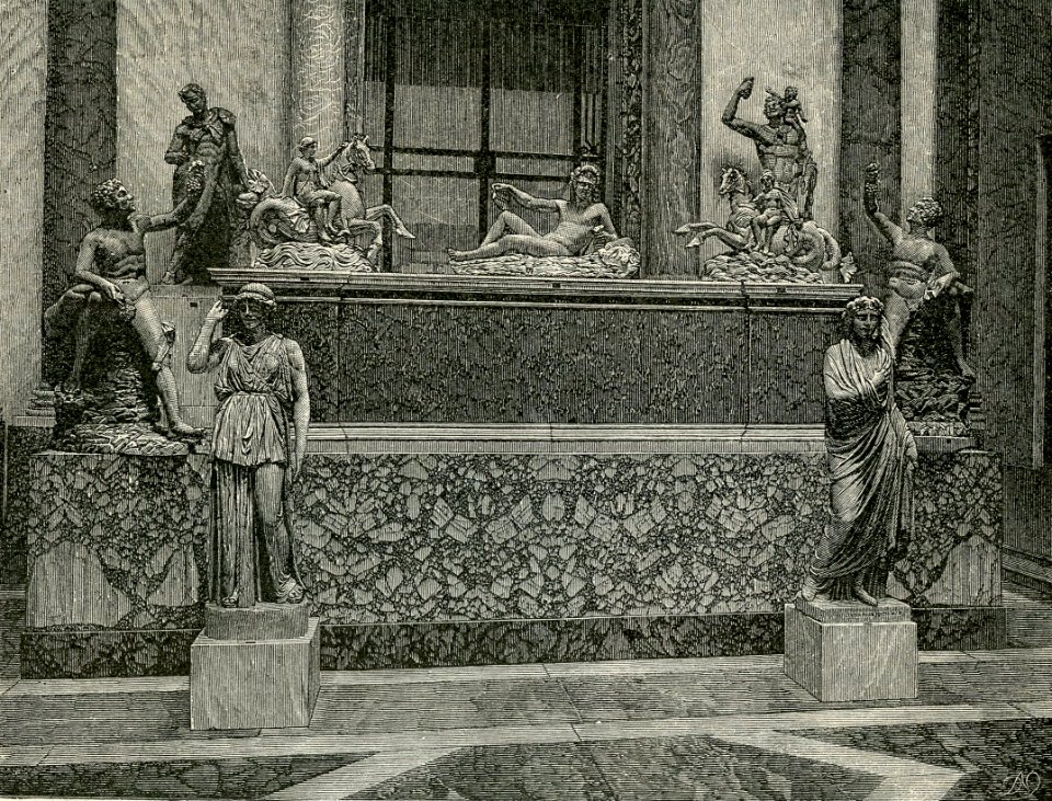 Nuova galleria della collezione di statue nel Museo Vaticano