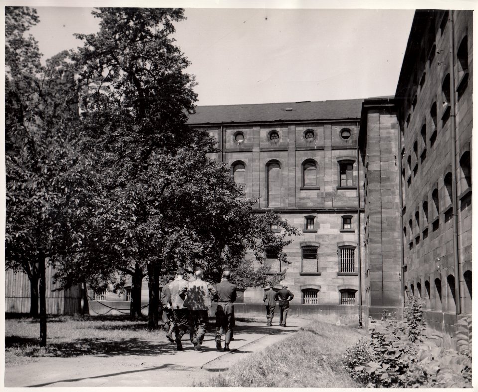Nuremberg Prison exercise yard during the subsequent Nuremberg Trials