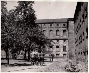 Nuremberg Prison exercise yard during the subsequent Nuremberg Trials
