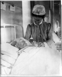 Nurse caring for elderly patient LCCN2003665237