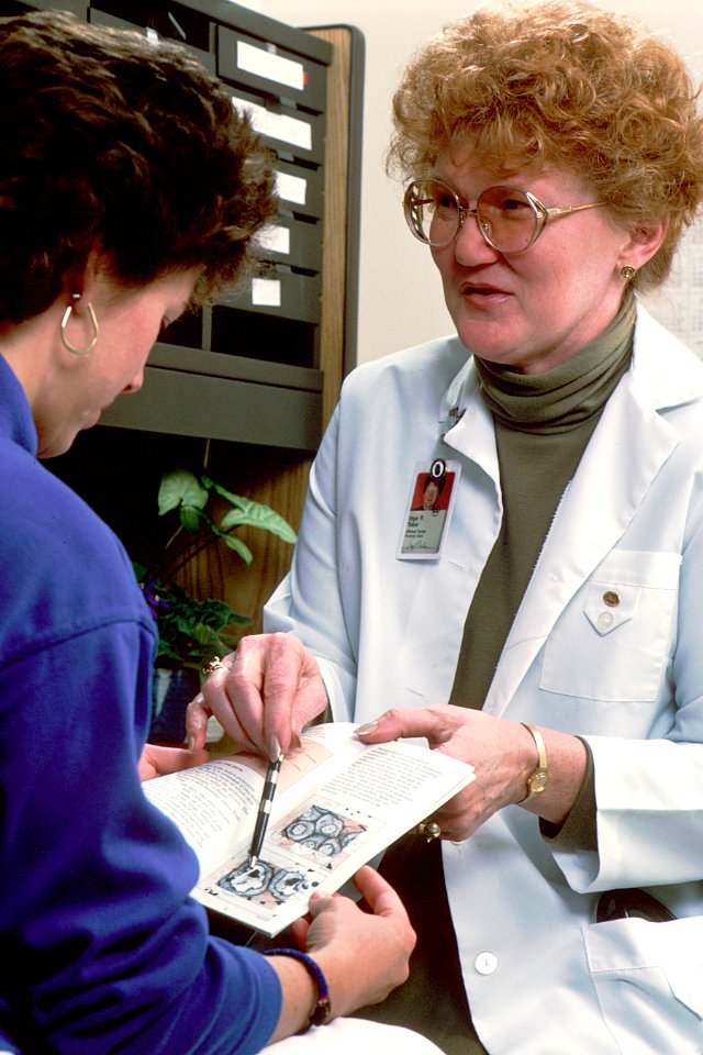 Nurse with patient