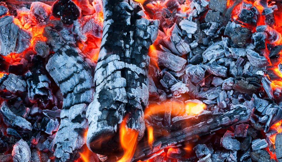 Bonfire fire shish kebab