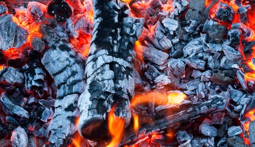 Bonfire fire shish kebab photo