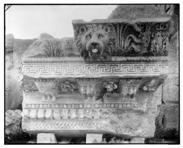 Ornamented frieze and cornice of the great temple (Temple of the Sun), Baalbek LOC matpc.07072