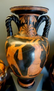 Orpheus and the Thracian woman, Attic red-figure neck-amphora, by the Painter of the Berlin Hydria, 460-450 BC - Museo Gregoriano Etrusco - Vatican Museums - DSC01028 photo