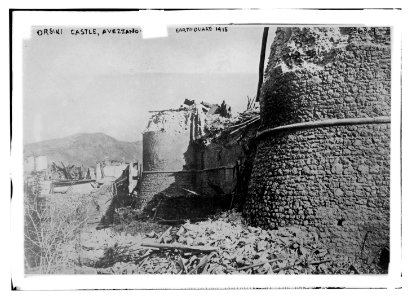 Orsini Castle, Avezzano Earthquake, 1915 LCCN2014698352