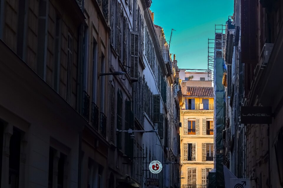 Alley town building