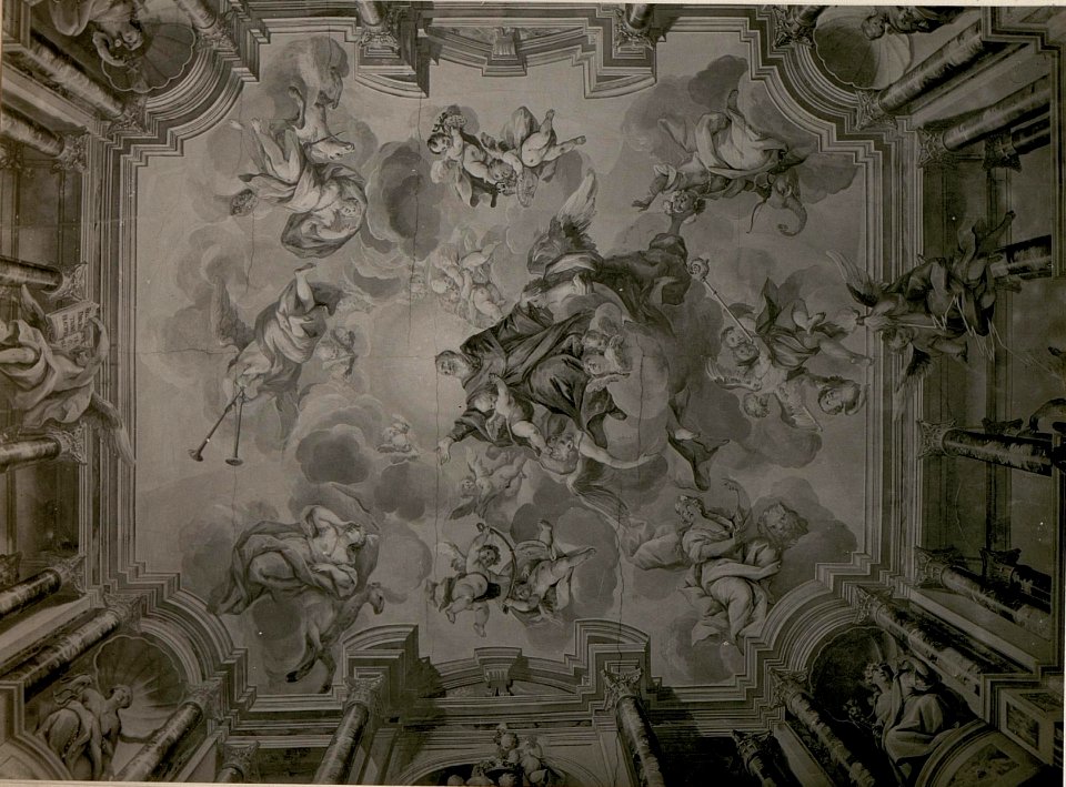 Ossiach, Fresken von Frohmüller im Stiegenhause der Klosterkirche. (BildID 15509977)