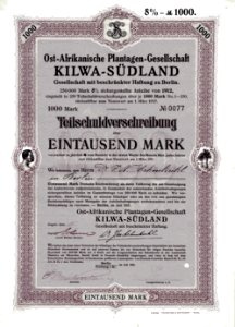 Ost-Afrikanische Plantagen-Ges. Kilwa-Südland 1913