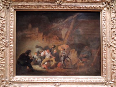 Adriaen van Ostade Buveurs dans une grange