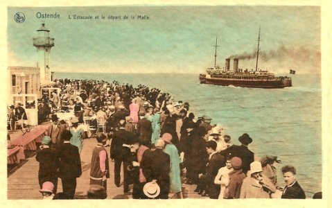 Ostende-vue de la digue-vers 1920- 02 photo