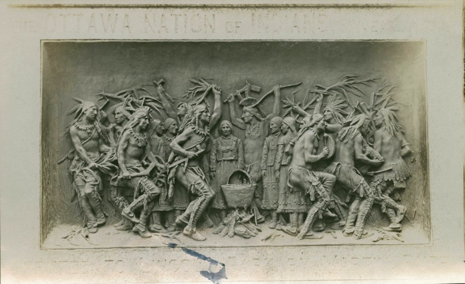 Ottawa Indian monument, Lincoln Park, Chicago, early 20th century (NBY 689)