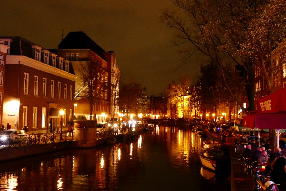 Illuminated city dusk