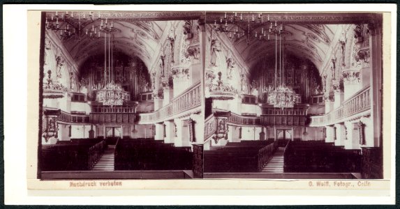 Otto Wolff Stereoskopie, Celle, Stadtkirche Westseite 1912, Bildseite Kopie