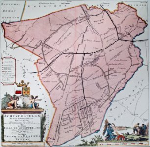 Oude kaart van de gemeente Achtkarspelen