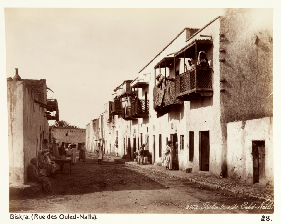 Ouled-Naïlsgatan, Biskra, Algeriet, 1889 - Hallwylska museet - 107936
