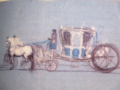 Oudry Deux chevaux tirant une voiture