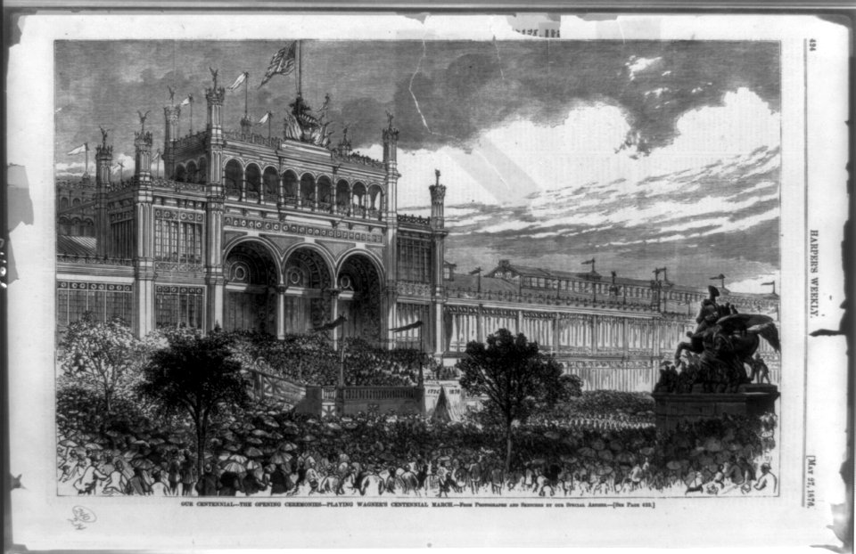 Our centennial-the opening ceremonies-playing Wagner's centennial march LCCN89706314