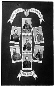 Our Peace Commissioners for 1865- Sheridan, Grant, Sherman, Porter, Lincoln, Farragut, and Thomas LOC cwpb.07619