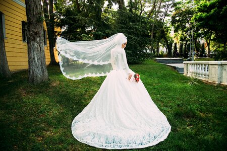 Female wedding dress photo