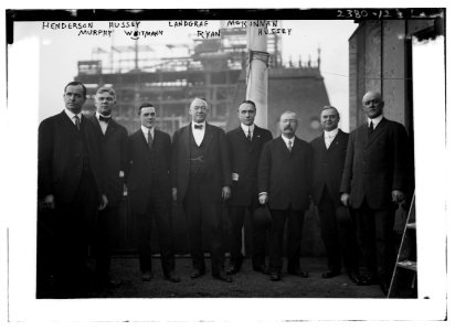 Outlaw League executives- left to right, Marshall Henderson, co-owner Pittsburgh; William T. Murphy, owner Cleveland; Ambrose Hussey Jr., co-owner, Brooklyn; William A. Witman, first league LCCN2014690251