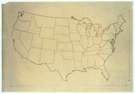 Outline map of the United States. LOC nclc.04957