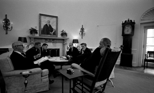 Oval Office Meeting 5 June 1967 photo