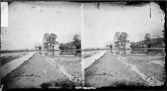 Overflow of River and Gen. Sherman's Headquarters - NARA - 529866