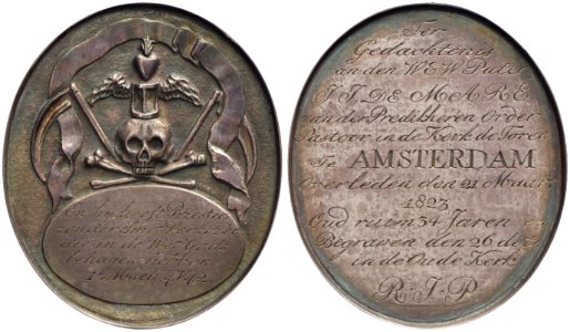Overlijden van I.I. de Mare, pastoor in de kerk De Tooren, objectnr PA 493