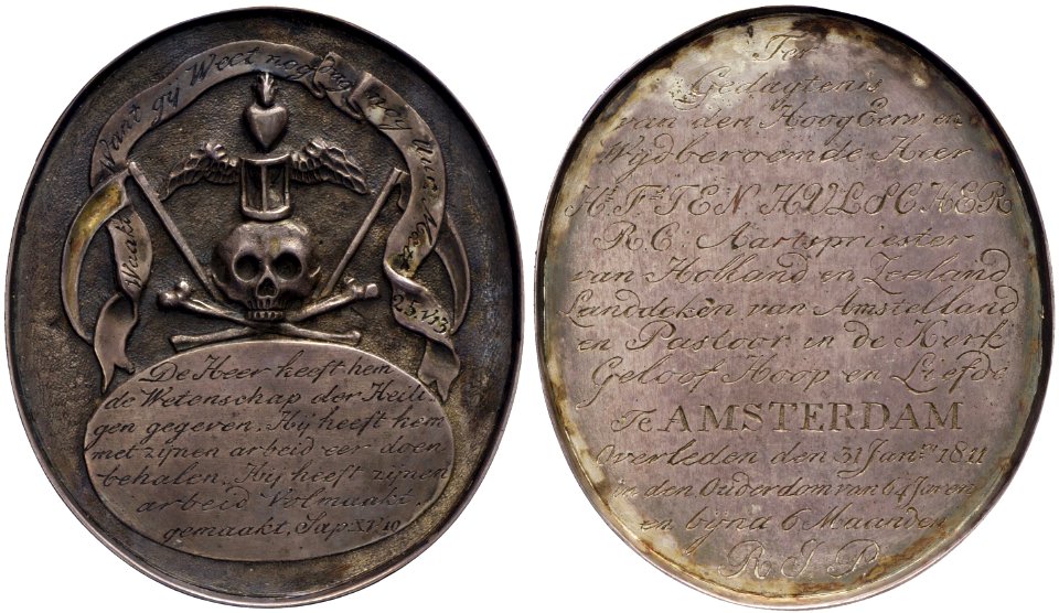 Overlijden van H.F. ten Hulscher, aartspriester van Holland en Zeeland, hoofddeken v. Amsterdam en pastoor id kerk 'Geloof, Hoop en Liefde', objectnr PA 492