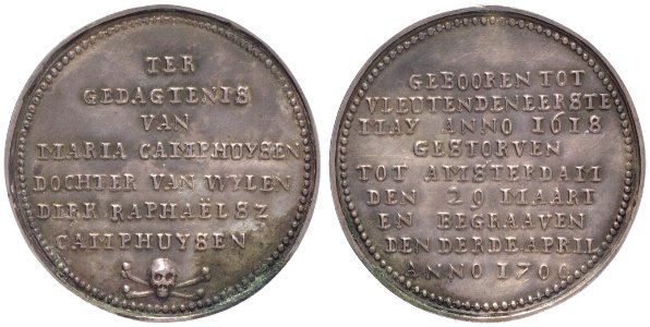Overlijden van Maria Camphuysen (1618-1700) te Amsterdam, objectnr PA 719