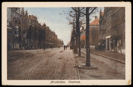 Overtoom gezien richting Singelgracht. Uitgave J. Sleding Amsterdam, Afb PBKD00031000030