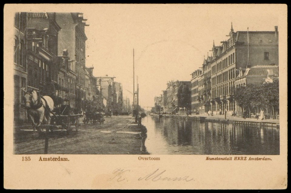 Overtoom. Uitgave Kunstanstalt Herz, Amsterdam, Afb PBKD00031000009