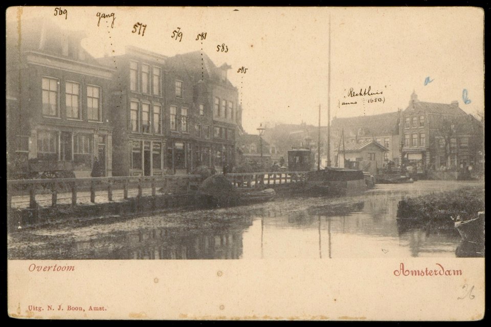 Overtoom. Uitgave N.J. Boon, Amsterdam, Afb PBKD00031000007