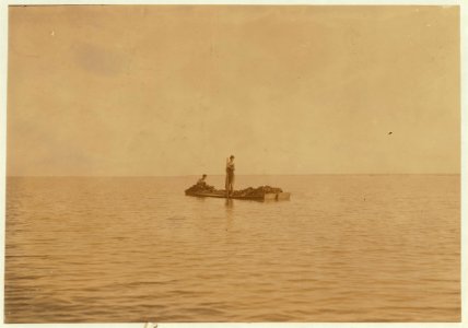 Oyster fishing on the reef. Found a few young boys about 12 years old, but not many. LOC nclc.00810
