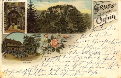 Oybin, Sachsen - Stadtansicht vom Schuppenberge; Kreuzgang; Gasthaus auf dem Oybin (Zeno Ansichtskarten)