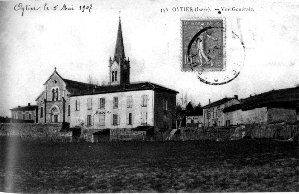 Oytier-Saint-Oblas, vue générale de Oytier en 1907, p151 de L'Isère les 533 communes - L C photo