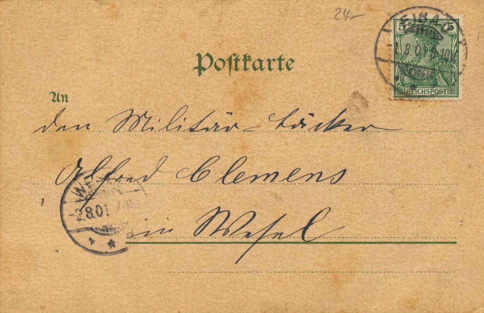 Oybin, Sachsen - Stadtansicht vom Schuppenberge; Kreuzgang; Gasthaus auf dem Oybin (back) (Zeno Ansichtskarten)