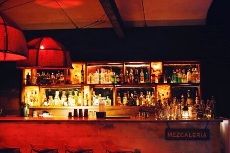 Bottles liquor lights