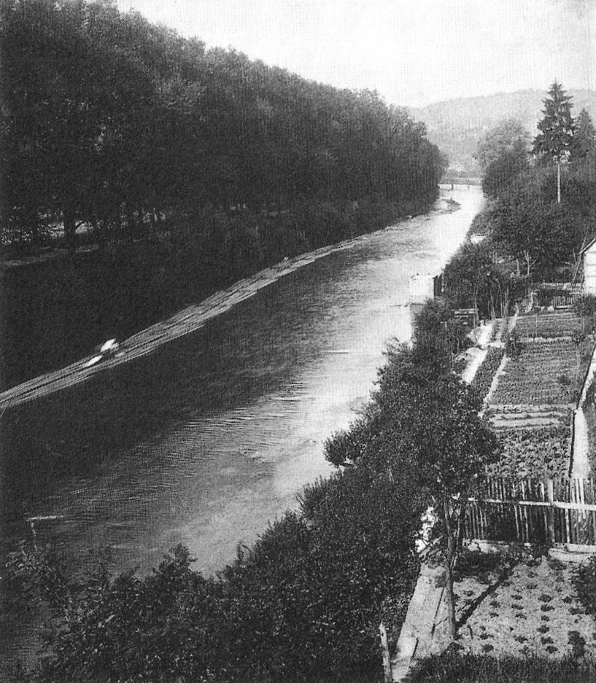 P Sinner - Floß zwischen der Eberhardsbrücke und dem Hirschauer Steg (TSiW065)