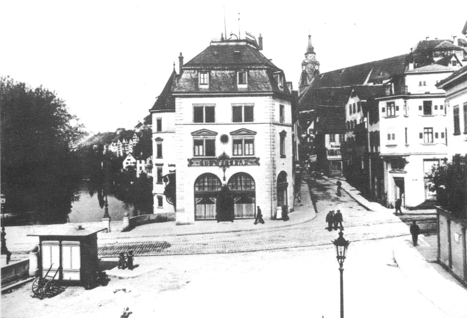 P Sinner - Neckartor. Blick in die Neckarstraße (1903 DaT019)